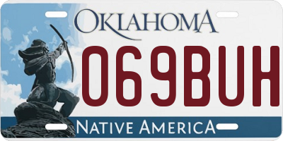OK license plate 069BUH