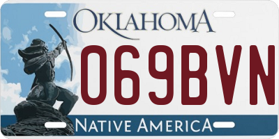 OK license plate 069BVN