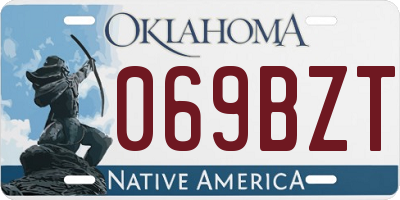 OK license plate 069BZT