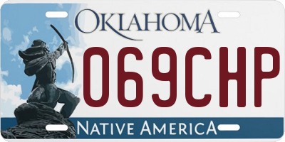 OK license plate 069CHP