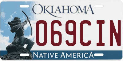 OK license plate 069CIN