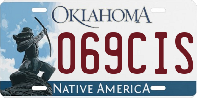 OK license plate 069CIS