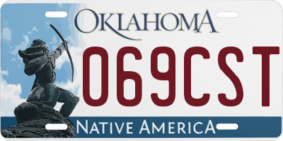OK license plate 069CST