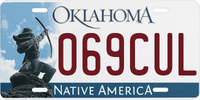 OK license plate 069CUL