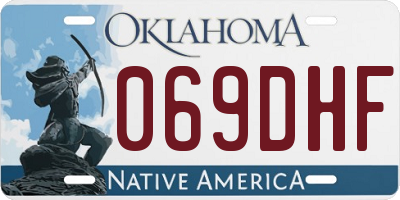 OK license plate 069DHF