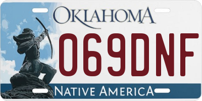 OK license plate 069DNF