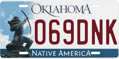 OK license plate 069DNK