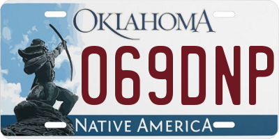 OK license plate 069DNP