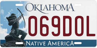 OK license plate 069DOL