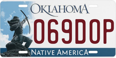 OK license plate 069DOP