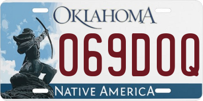 OK license plate 069DOQ