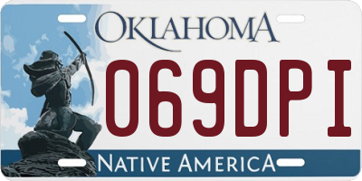 OK license plate 069DPI