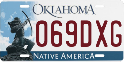 OK license plate 069DXG