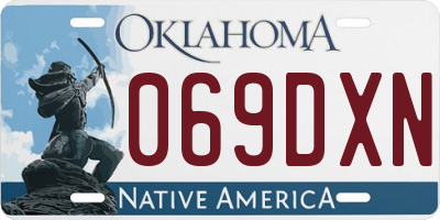 OK license plate 069DXN