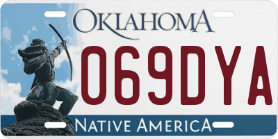 OK license plate 069DYA