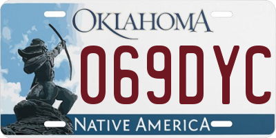 OK license plate 069DYC