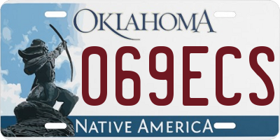 OK license plate 069ECS