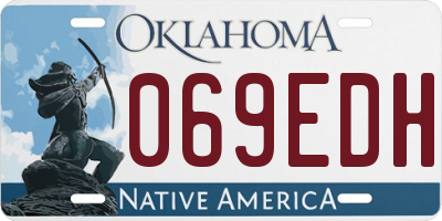 OK license plate 069EDH