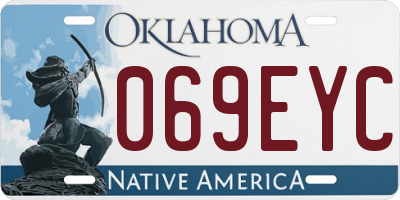 OK license plate 069EYC