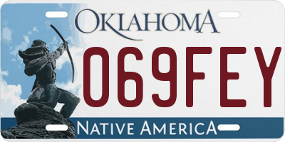 OK license plate 069FEY