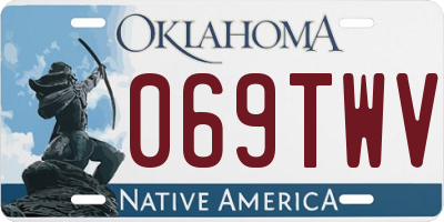 OK license plate 069TWV