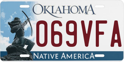 OK license plate 069VFA