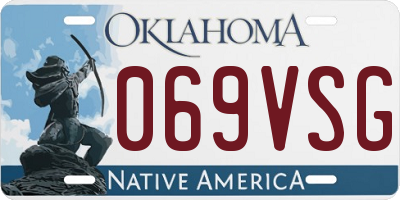 OK license plate 069VSG