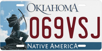 OK license plate 069VSJ
