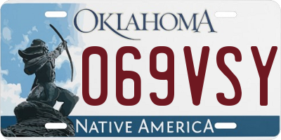 OK license plate 069VSY