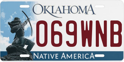 OK license plate 069WNB