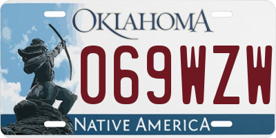 OK license plate 069WZW