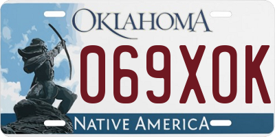 OK license plate 069XOK