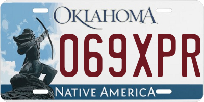 OK license plate 069XPR
