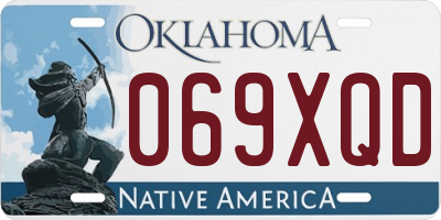 OK license plate 069XQD