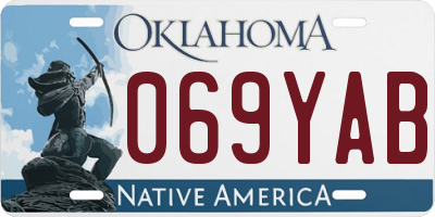 OK license plate 069YAB