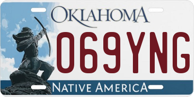 OK license plate 069YNG