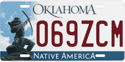 OK license plate 069ZCM
