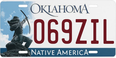 OK license plate 069ZIL