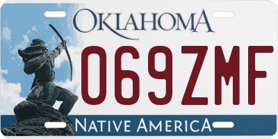 OK license plate 069ZMF