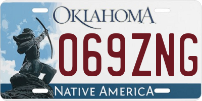 OK license plate 069ZNG