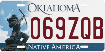 OK license plate 069ZQB