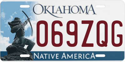 OK license plate 069ZQG