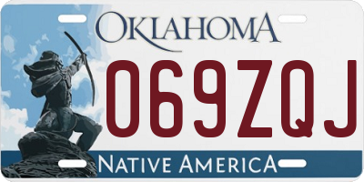 OK license plate 069ZQJ