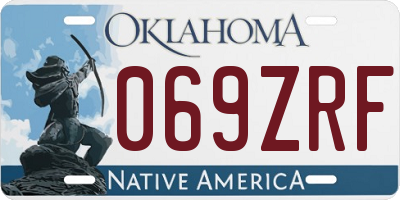 OK license plate 069ZRF