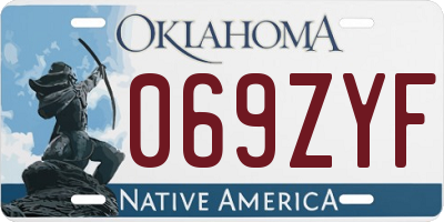 OK license plate 069ZYF