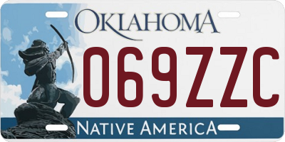 OK license plate 069ZZC