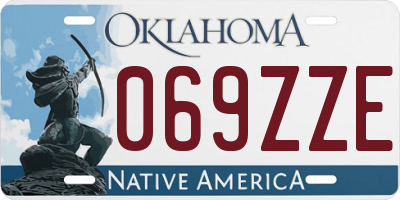 OK license plate 069ZZE