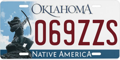 OK license plate 069ZZS
