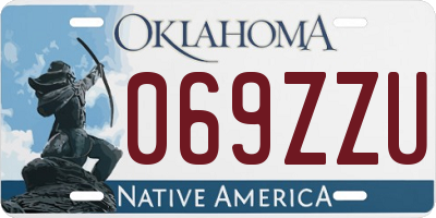 OK license plate 069ZZU