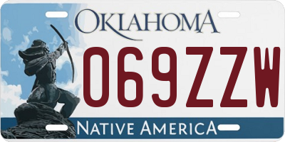 OK license plate 069ZZW